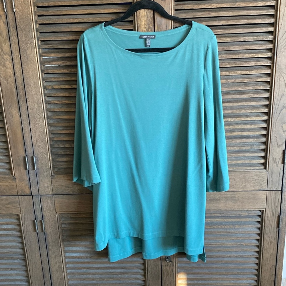 Eileen Fisher Green/Teal Top